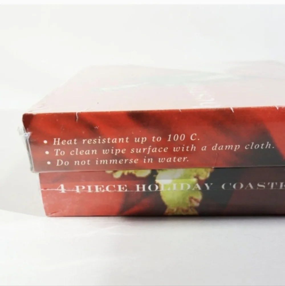 NEW! 3 sets of Holiday Coasters Cheers Wine theme